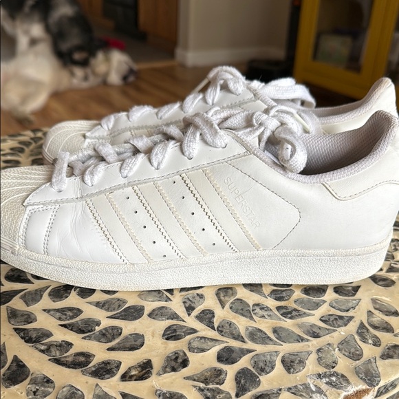 Adidas White Superstar Sneakers - Picture 8 of 13